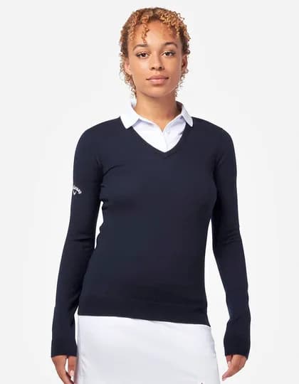 Ladies V-Neck Merino Sweater
