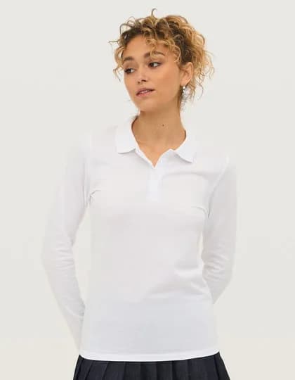 Women’s Long-Sleeve Piqué Polo Shirt Perfect