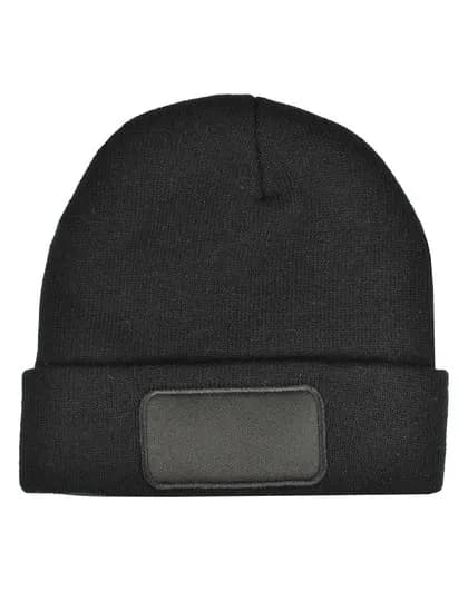 rPET Beanie With Label – Schwarz
