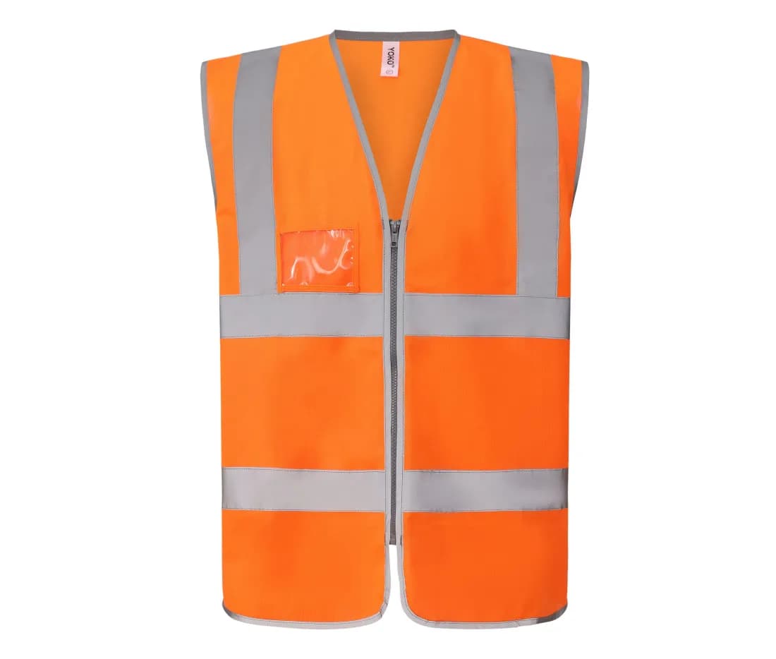 Hi-Vis Zip Id Reflective Border Waistcoat – Warnorange