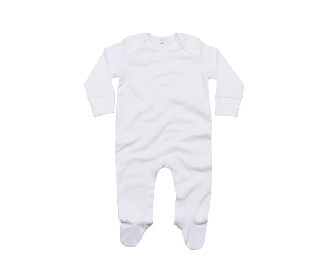 Baby Envelope Sleepsuit with Scratch Mitts – Weiss
