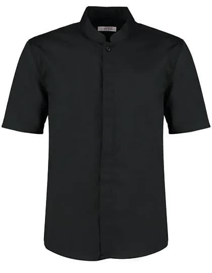 Men’s Tailored Fit Mandarin Collar Shirt Short Sleeve