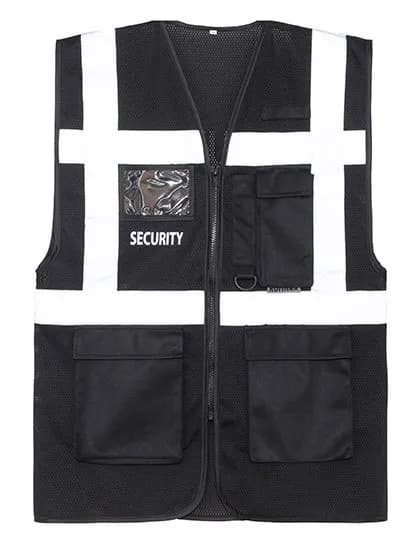 Mesh Multifunctional Vest Security – Schwarz