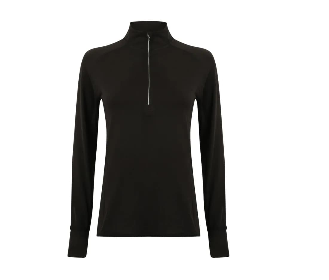 Damen Langarmshirt mit 1/4-Reissverschluss
