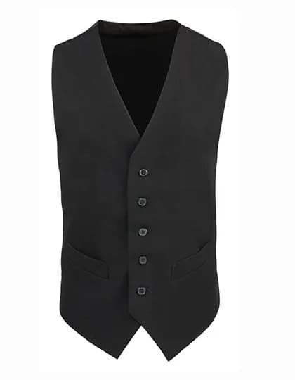 Men’s Lined Polyester Waistcoat – Noir