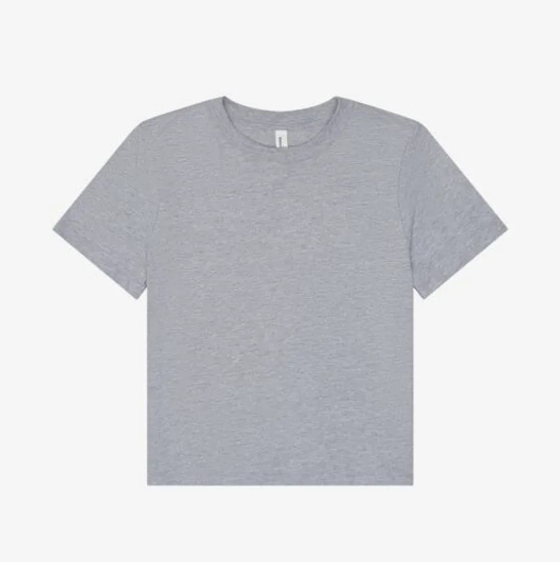 T-shirt boxy épais femme – Gris chiné