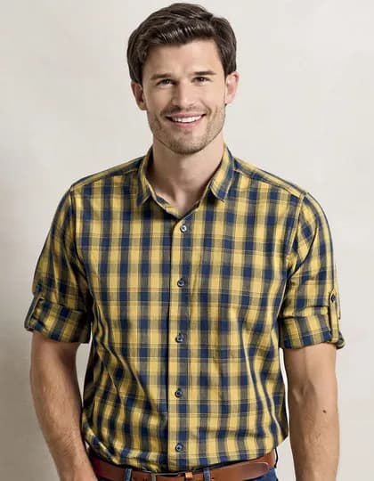 Men’s Mulligan Check Cotton Long Sleeve Shirt