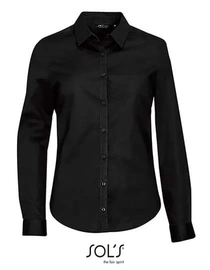 Women’s Long Sleeve Stretch Shirt Blake – Schwarz