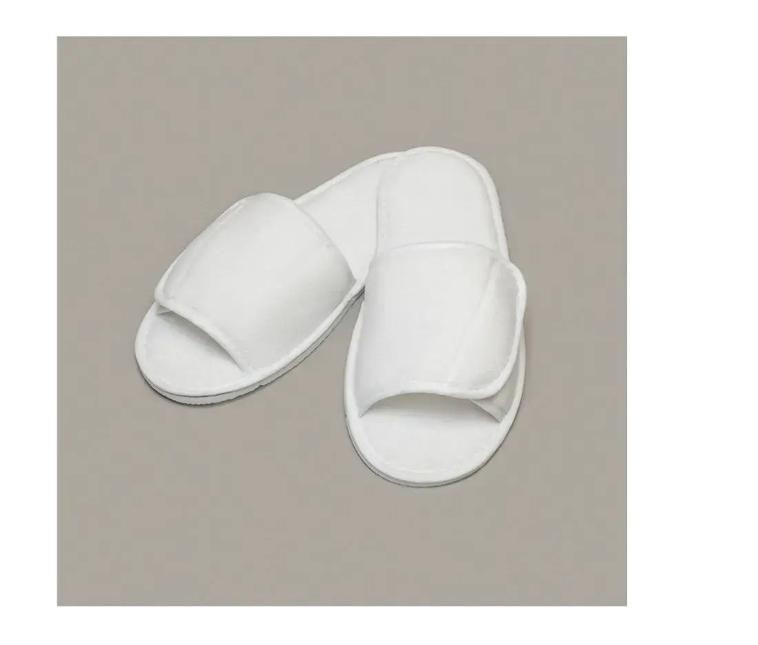 Chaussons à bout ouvert avec fermeture latérale