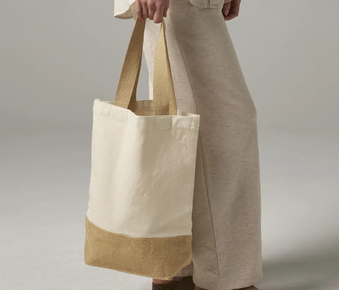Jute Base Canvas Shopper