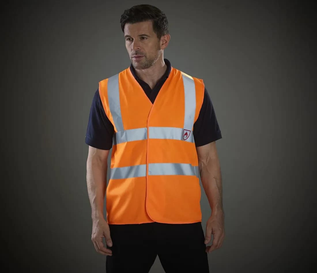 Hi-Vis Flame Retardant Sleeveless Waistcoat