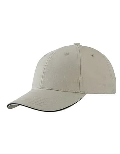 Light Brushed Sandwich Cap – Beige / Noir