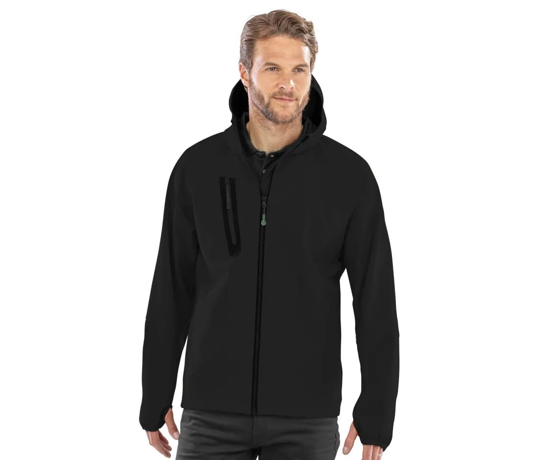 3-Layer Recycled Printable Casual Hooded Softshell