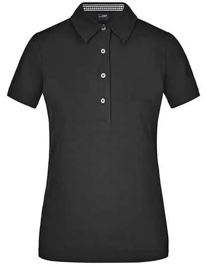 Ladies’ Plain Polo – Noir / Blanc
