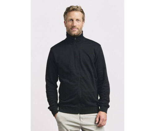 PROMODORO Herren-Jacke mit Stehkragen – 100 % Baumwolle, innen angeraut