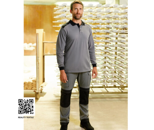 VELILLA V3020B Zweifarbige Arbeitshose mit Verstärkung – Multi-Pocket