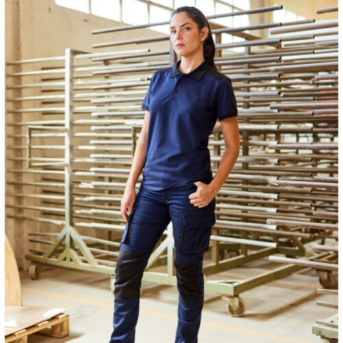 VELILLA VL5519S Zweifarbiges Stretch-Polo für Arbeit & Alltag