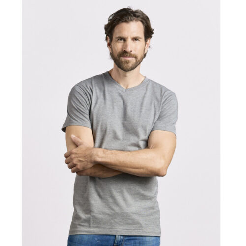 PROMODORO Premium Herren V-Neck-T – 100 % Baumwolle, 180 g/m²