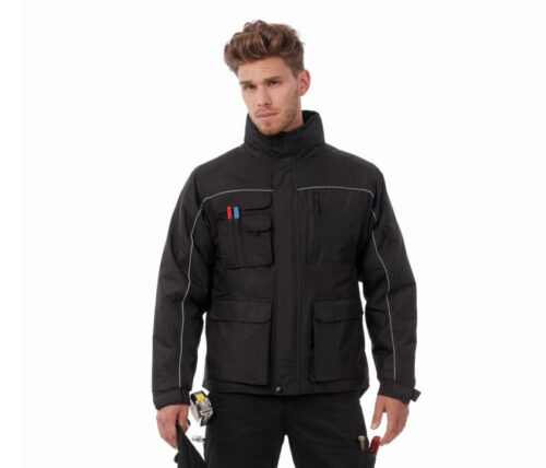 B&C SHELTER PRO Arbeitsjacke – Wasserdicht, 12 Taschen, Unisex