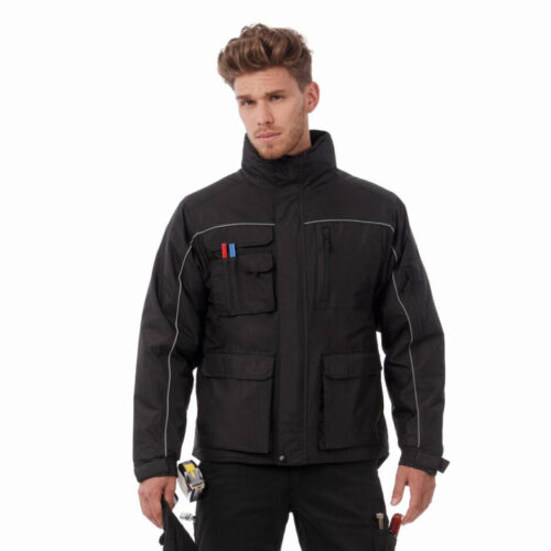 B&C SHELTER PRO Arbeitsjacke – Wasserdicht, 12 Taschen, Unisex