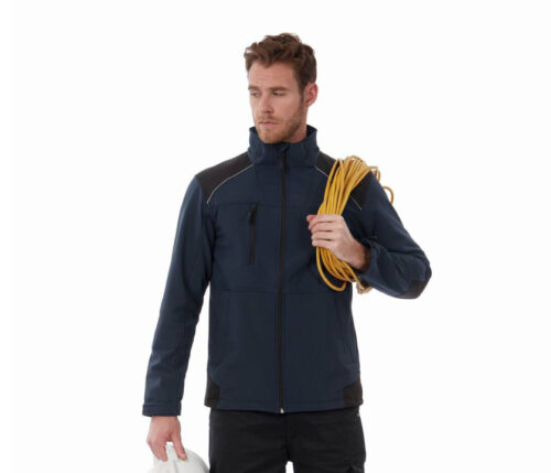 B&C SHIELD PRO Softshell-Arbeitsjacke – Wind- & Wasserdicht, 3-lagig