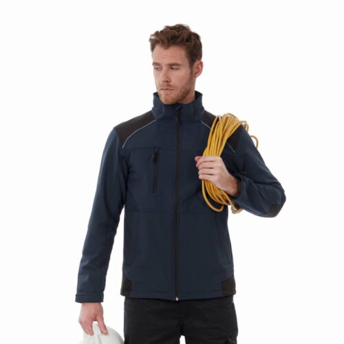 B&C SHIELD PRO Softshell-Arbeitsjacke – Wind- & Wasserdicht, 3-lagig