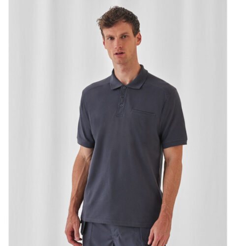 B&C SKILL PRO POLO – Arbeits-Polo aus 100 % Baumwolle mit Brusttasche