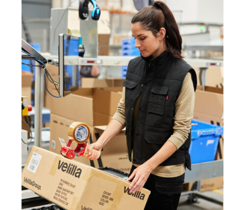 VELILLA VL108 Gefütterte Arbeitsweste – Multitaschen-Bodywarmer mit Windschutz