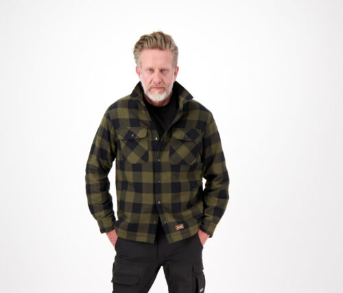 HEROCK PURO Flanellhemd – Futter mit Sherpa, verstärkte Ellbogen, Druckknopfverschluss – Unisex