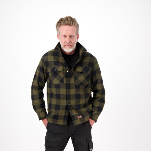 HEROCK PURO Flanellhemd – Futter mit Sherpa, verstärkte Ellbogen, Druckknopfverschluss – Unisex