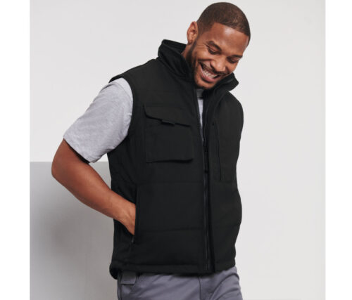 RUSSELL® Heavy Duty Workwear Gilet – Polycotton-Bodywarmer für Herren, waschbar bei 60 °C