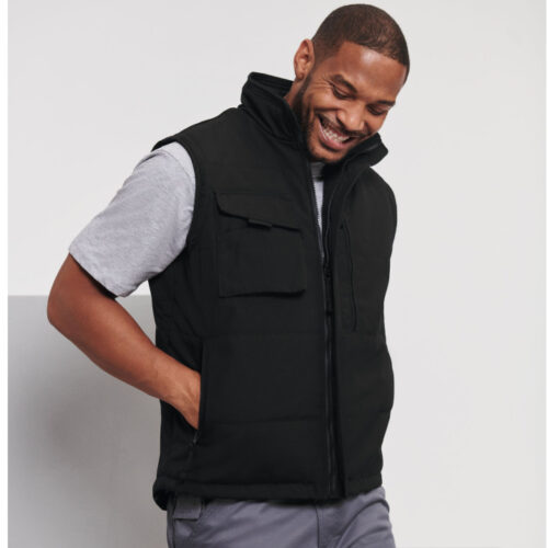 RUSSELL® Heavy Duty Workwear Gilet – Polycotton-Bodywarmer für Herren, waschbar bei 60 °C