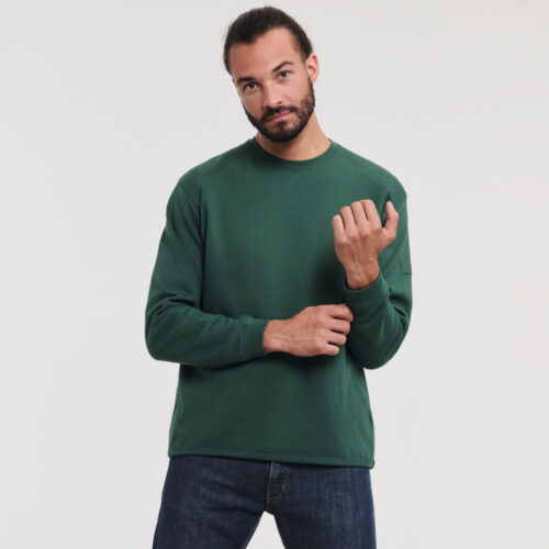 RUSSELL® Heavy Duty Workwear Sweatshirt – Herren-Sweatshirt mit Rundhalsausschnitt, 60 °C waschbar