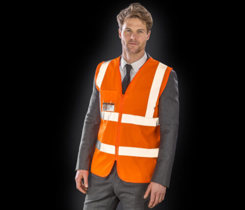 RESULT ZIP SAFETY TABARD – Warnschutzweste mit Reißverschluss und Tasche