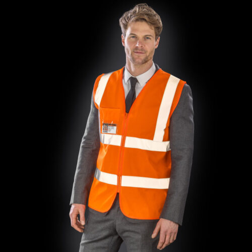 RESULT ZIP SAFETY TABARD – Warnschutzweste mit Reißverschluss und Tasche