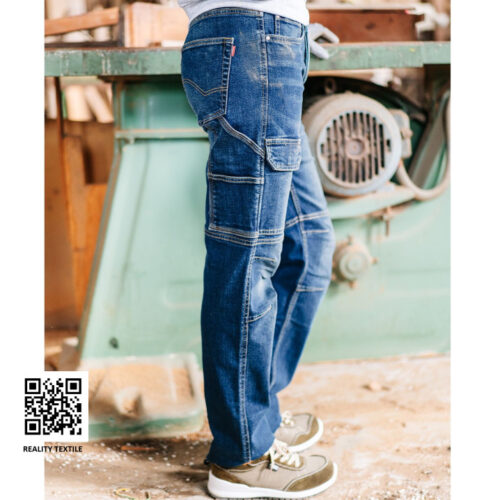 VELILLA® Multi-Pocket Stretch Jeans – Slim Fit Arbeitsjeans mit 8 Taschen